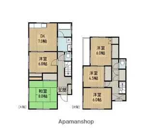 神奈川県座間市立野台3丁目【一戸建】の間取り