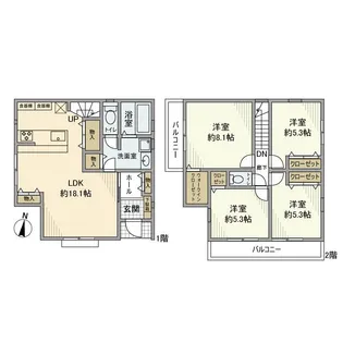 神奈川県座間市緑ケ丘2丁目【一戸建】の間取り
