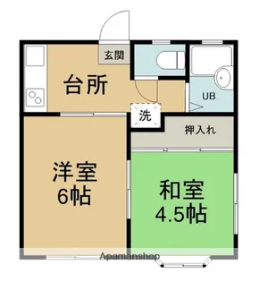 コーポ学園Ⅲ【101号室】の間取り