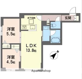 ラフィーネ【1階】の間取り