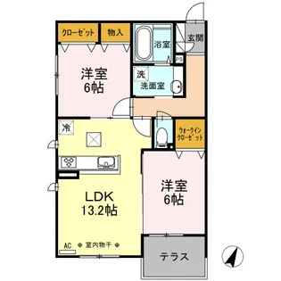 相武ガーデンコート【1階】の間取り