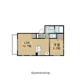 SIX PRINTEMPS【102号室】の間取り