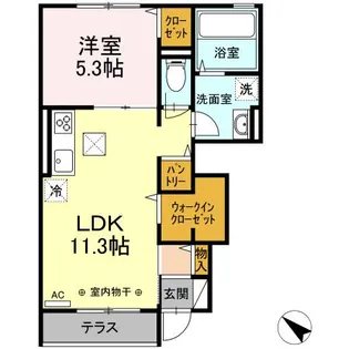 セレスト 壱番館【1階】の間取り