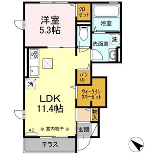 セレスト 壱番館【1階】の間取り