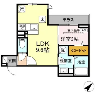 シンシアタワー【1階】の間取り