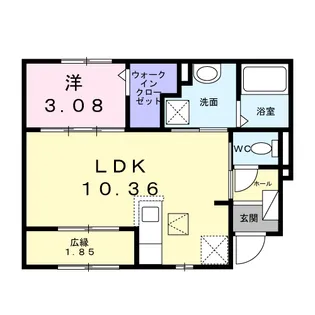 ソレイユメゾン【1階】の間取り