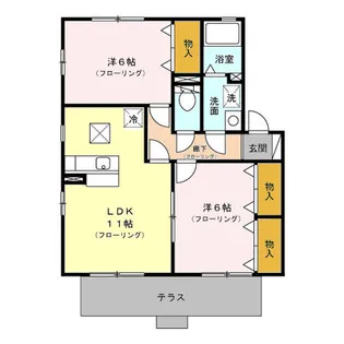 ピーチガーデン【1階】の間取り