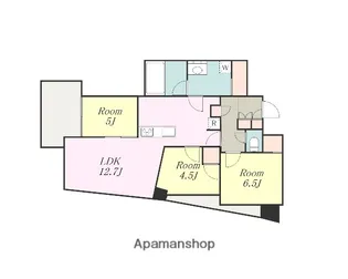 プラウドタワー相模大野クロス【1601号室】の間取り