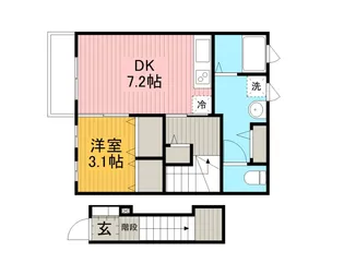 サウザンコートA【2階】の間取り