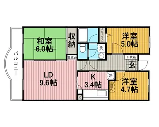 グランドヒル【4階】の間取り
