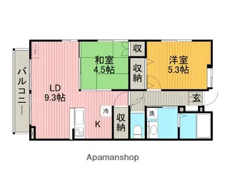 グレイスつきみ野【1階】の間取り