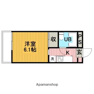 高峰コーポ【101号室】の間取り