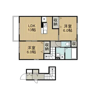 ルガール・セレナ【2階】の間取り