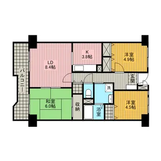 グローリーヒルズⅡ【1階】の間取り