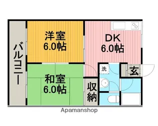 エバーグリーンオオタ【202号室】の間取り