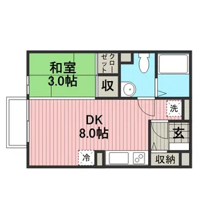 みそのハウス【202号室】の間取り