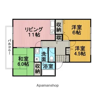 エクセルリバーサイド【C102号室】の間取り