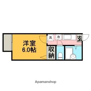 ビーライン下溝1号館【1階】の間取り
