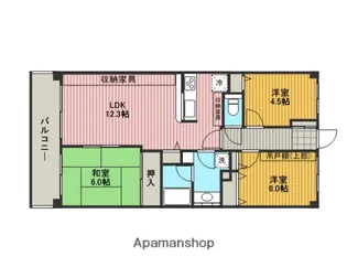 ルネ小田急相模原モアステージ(分譲)【1207号室】の間取り