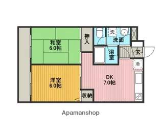 レジデンスインZAMA【2階】の間取り