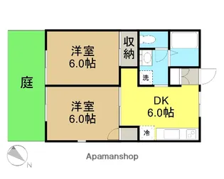 前川コーポ【101号室】の間取り