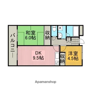 グリーンパレス【2階】の間取り
