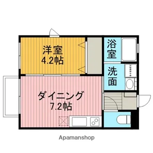 サンシャイン橋本【102号室】の間取り