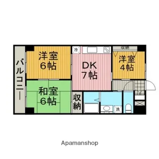グランメールオクウラ【703号室】の間取り
