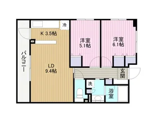 グラディート町田【0401号室】の間取り