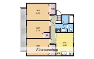 ハイツマルフルA【203号室】の間取り