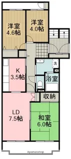 コーポレート相模原富士見【2階】の間取り