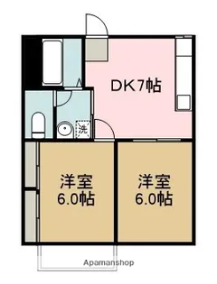 神奈川県相模原市中央区宮下本町3丁目【アパート】の間取り