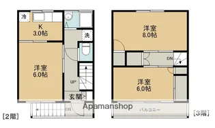 グリーンビュー第2相模原【2階】の間取り