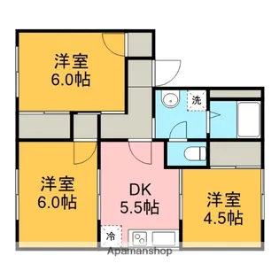 神奈川県相模原市緑区橋本5丁目【アパート】の間取り