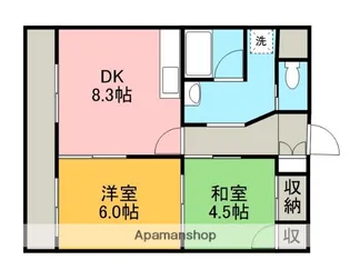 ハイツコスモ【302号室】の間取り