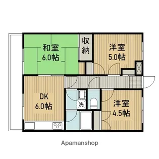 エクセルハイツヤマネⅡ【1階】の間取り