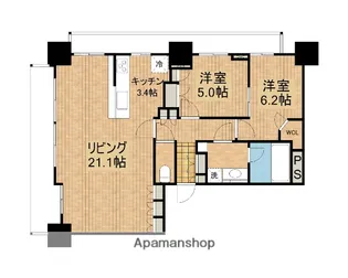 ライオンズタワー相模原ステーショングランデ(分譲)【16階】の間取り
