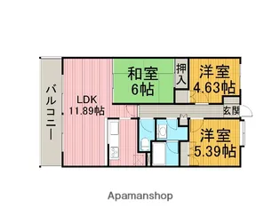 神奈川県相模原市緑区橋本4丁目【マンション】の間取り