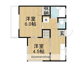 神奈川県相模原市南区当麻【アパート】の間取り