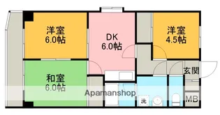 シティパルコスモ【301号室】の間取り