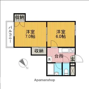 ブリックメゾン1号館【2階】の間取り