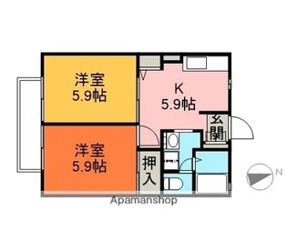 神奈川県相模原市緑区相原4丁目【アパート】の間取り