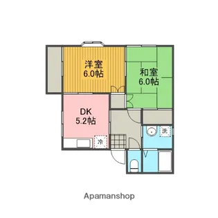 神奈川県相模原市中央区淵野辺本町3丁目【アパート】の間取り
