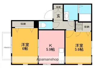 グランメール【2階】の間取り
