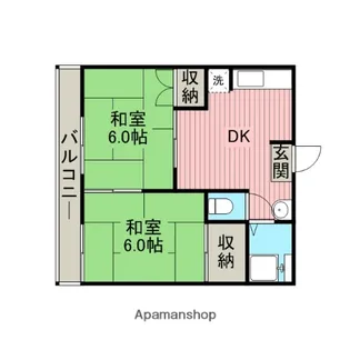 コーポ大貫【1階】の間取り