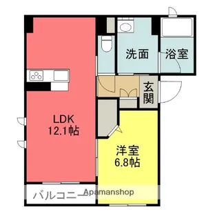 ホワイトビレッジ【3階】の間取り