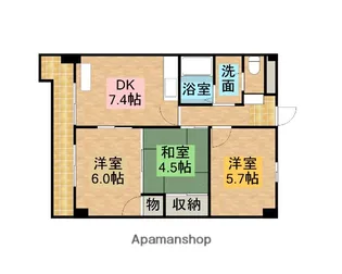 ピア中丸【402号室】の間取り