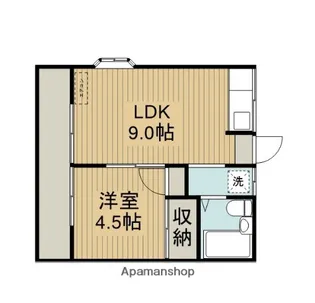ハイツエスポアール【1階】の間取り