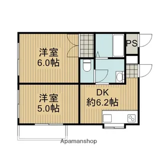ワコーレ矢部【101号室】の間取り