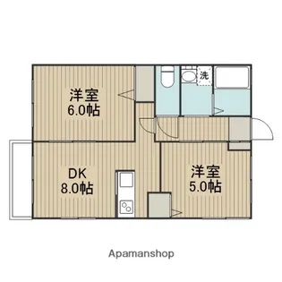 神奈川県相模原市南区当麻【アパート】の間取り